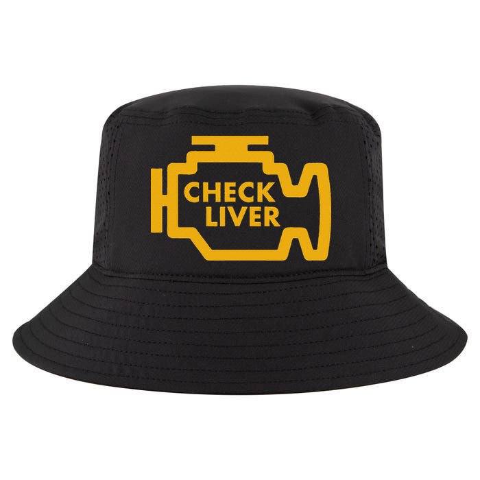 Check Liver Light Funny Drinking Cool Comfort Performance Bucket Hat