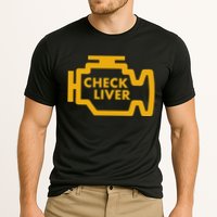 Check Liver Light Funny Drinking Cooling Performance Crew T-Shirt