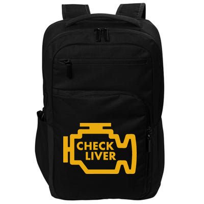 Check Liver Light Funny Drinking Impact Tech Backpack