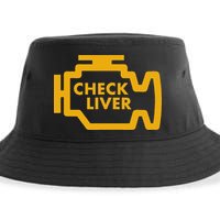 Check Liver Light Funny Drinking Sustainable Bucket Hat