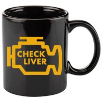 Check Liver Light Funny Drinking 11oz C Handle Ceramic Mug