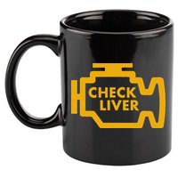Check Liver Light Funny Drinking 11oz C Handle Ceramic Mug