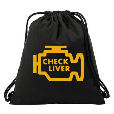 Check Liver Light Funny Drinking Drawstring Bag