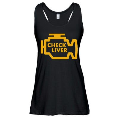 Check Liver Light Funny Drinking Ladies Essential Flowy Tank