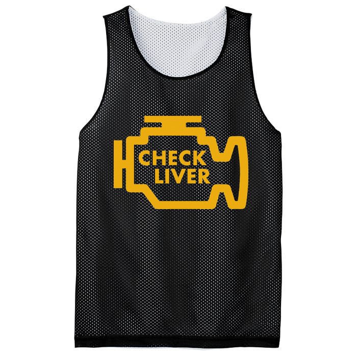 Check Liver Light Funny Drinking Mesh Reversible Basketball Jersey Tank