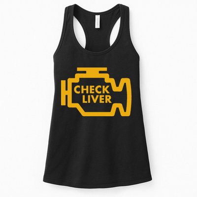 Check Liver Light Funny Drinking Womens Tank Top