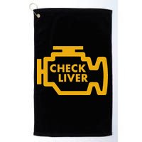 Check Liver Light Funny Drinking Golf Towel