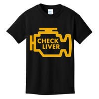 Check Liver Light Funny Drinking Kids T-Shirt