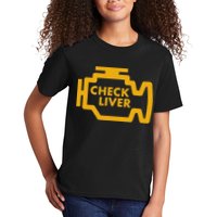Check Liver Light Funny Drinking Kids T-Shirt