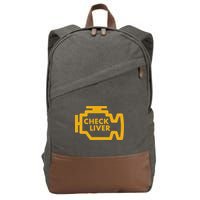 Check Liver Light Funny Drinking Cotton Canvas Backpack