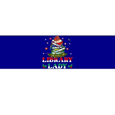 Christmas Library Lady Librarian Xmas Lights Books Gift Bumper Sticker