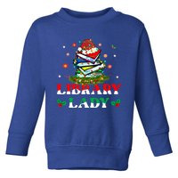 Christmas Library Lady Librarian Xmas Lights Books Gift Toddler Sweatshirt