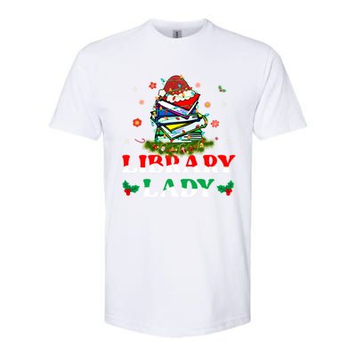 Christmas Library Lady Librarian Xmas Lights Books Gift Softstyle CVC T-Shirt