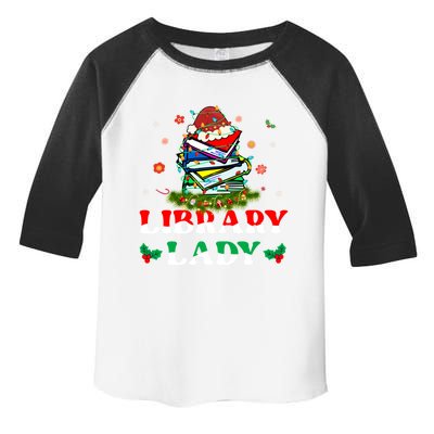 Christmas Library Lady Librarian Xmas Lights Books Gift Toddler Fine Jersey T-Shirt