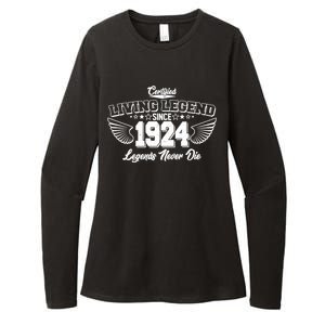 Certified Living Legend Since 1924 Legends Never Die 100th Birthday Wings Womens CVC Long Sleeve Shirt