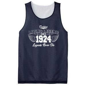 Certified Living Legend Since 1924 Legends Never Die 100th Birthday Wings Mesh Reversible Basketball Jersey Tank