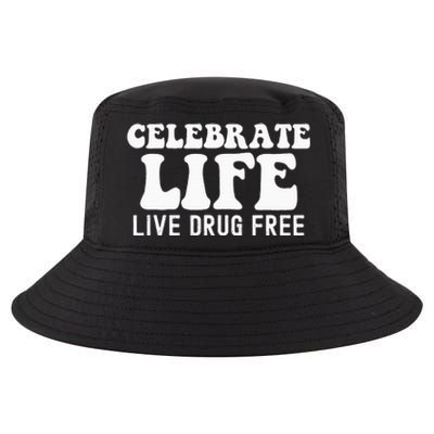 Celebrate Life Live Drug Free Red Band Week Awareness Cool Comfort Performance Bucket Hat