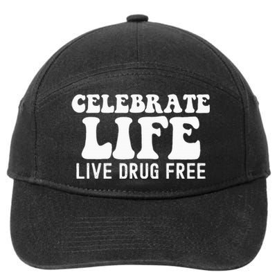 Celebrate Life Live Drug Free Red Band Week Awareness 7-Panel Snapback Hat