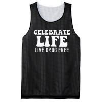 Celebrate Life Live Drug Free Red Band Week Awareness Mesh Reversible Basketball Jersey Tank