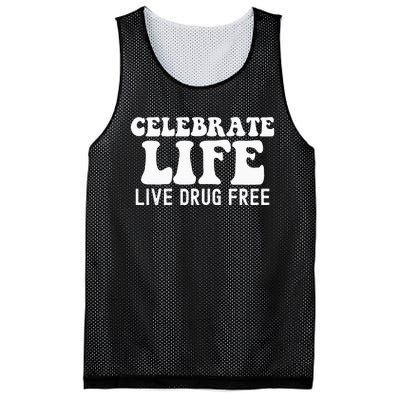 Celebrate Life Live Drug Free Red Band Week Awareness Mesh Reversible Basketball Jersey Tank