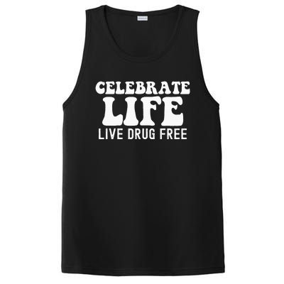 Celebrate Life Live Drug Free Red Band Week Awareness PosiCharge Competitor Tank