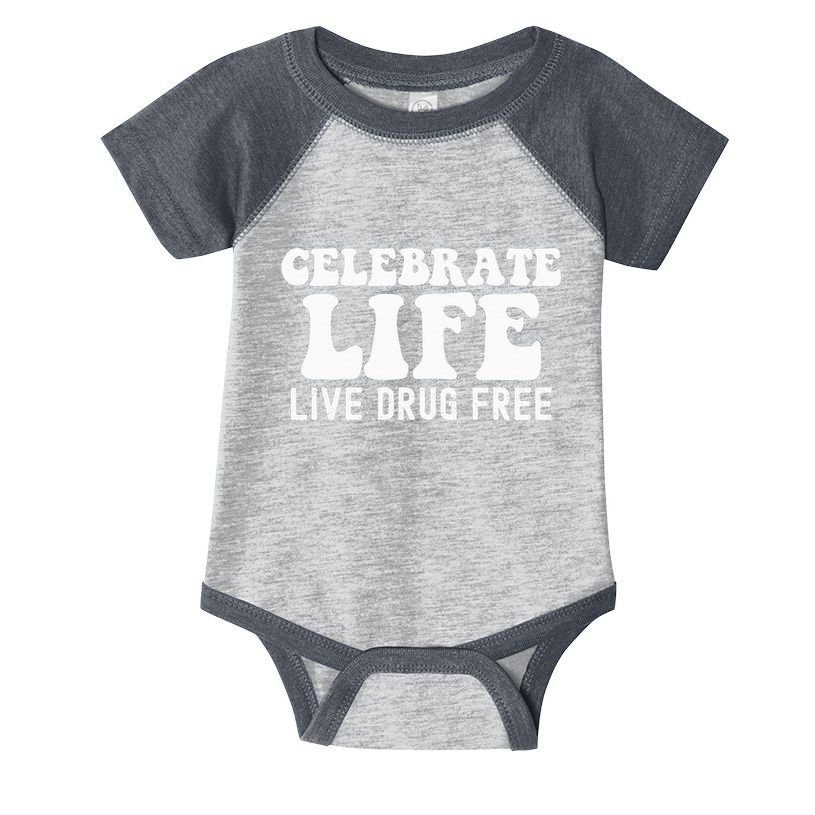 Celebrate Life Live Drug Free Red Band Week Awareness Infant Baby Jersey Bodysuit