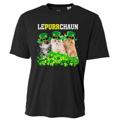 Cute Lepurrchaun Leprechaun Cat Lover Saint Patrick's Day Cute Cooling Performance Crew T-Shirt