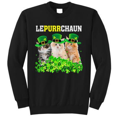 Cute Lepurrchaun Leprechaun Cat Lover Saint Patrick's Day Cute Sweatshirt