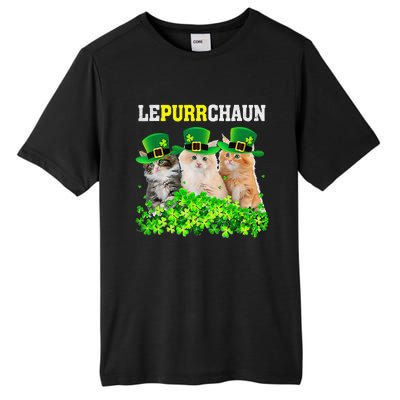 Cute Lepurrchaun Leprechaun Cat Lover Saint Patrick's Day Cute Tall Fusion ChromaSoft Performance T-Shirt