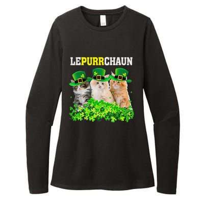 Cute Lepurrchaun Leprechaun Cat Lover Saint Patrick's Day Cute Womens CVC Long Sleeve Shirt