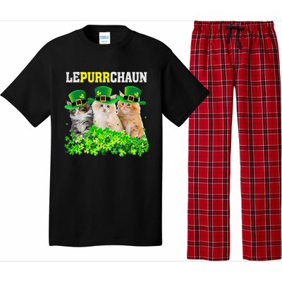 Cute Lepurrchaun Leprechaun Cat Lover Saint Patrick's Day Cute Pajama Set