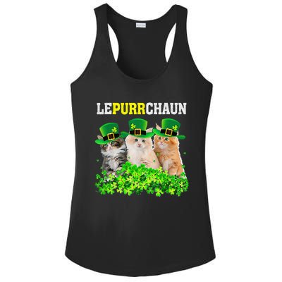 Cute Lepurrchaun Leprechaun Cat Lover Saint Patrick's Day Cute Ladies PosiCharge Competitor Racerback Tank