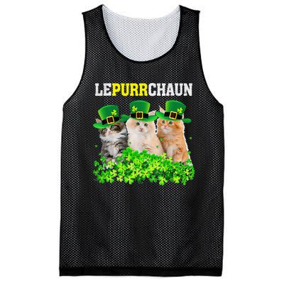 Cute Lepurrchaun Leprechaun Cat Lover Saint Patrick's Day Cute Mesh Reversible Basketball Jersey Tank