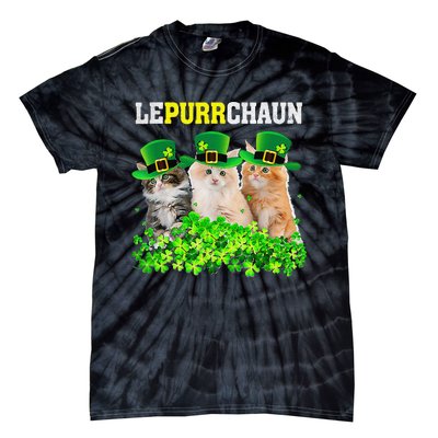 Cute Lepurrchaun Leprechaun Cat Lover Saint Patrick's Day Cute Tie-Dye T-Shirt