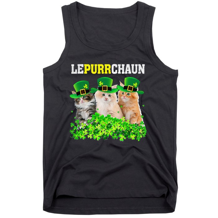 Cute Lepurrchaun Leprechaun Cat Lover Saint Patrick's Day Cute Tank Top