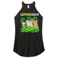 Cute Lepurrchaun Leprechaun Cat Lover Saint Patrick's Day Cute Women’s Perfect Tri Rocker Tank