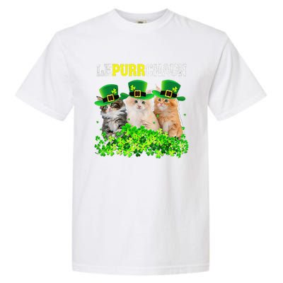 Cute Lepurrchaun Leprechaun Cat Lover Saint Patrick's Day Cute Garment-Dyed Heavyweight T-Shirt