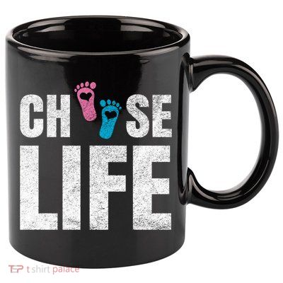 Choose Life Life Freedom Saying Mama Dad Foot Spures Gift 11oz C Handle Ceramic Mug