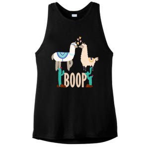 Cute Llama Love Boop Valentines Day Playful Gift Ladies PosiCharge Tri-Blend Wicking Tank