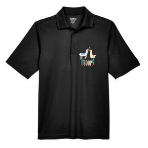 Cute Llama Love Boop Valentines Day Playful Gift Men's Origin Performance Pique Polo