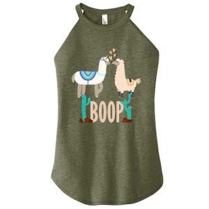 Cute Llama Love Boop Valentines Day Playful Gift Women's Perfect Tri Rocker Tank