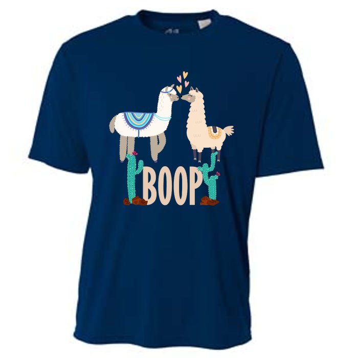 Cute Llama Love Boop Valentines Day Playful Gift Cooling Performance Crew T-Shirt