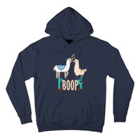 Cute Llama Love Boop Valentines Day Playful Gift Hoodie