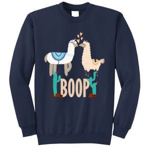 Cute Llama Love Boop Valentines Day Playful Gift Sweatshirt