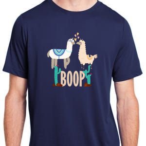 Cute Llama Love Boop Valentines Day Playful Gift Adult ChromaSoft Performance T-Shirt