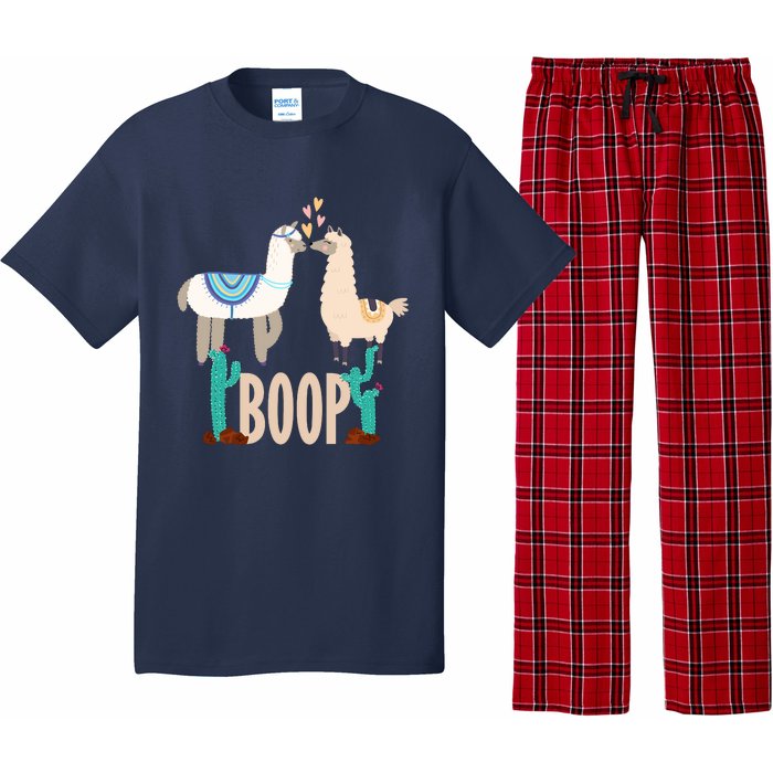 Cute Llama Love Boop Valentines Day Playful Gift Pajama Set