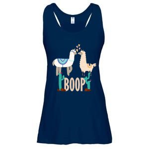 Cute Llama Love Boop Valentines Day Playful Gift Ladies Essential Flowy Tank