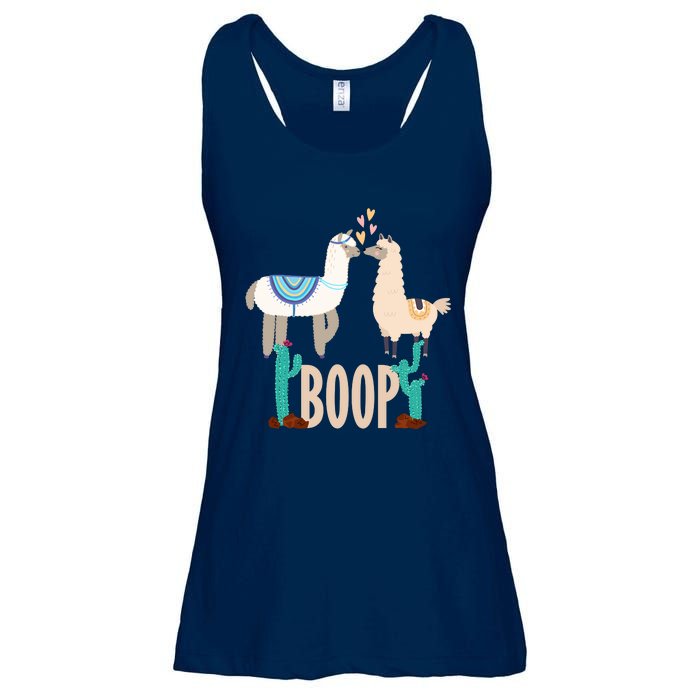 Cute Llama Love Boop Valentines Day Playful Gift Ladies Essential Flowy Tank