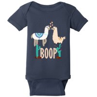 Cute Llama Love Boop Valentines Day Playful Gift Baby Bodysuit