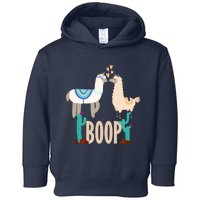 Cute Llama Love Boop Valentines Day Playful Gift Toddler Hoodie